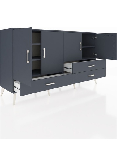 Hyperion Konsol 5 Raflı 3 Çekmeceli 4 Kapaklı 176x44x99 Antrasit- Antrasit-antrasit Hyperion Konsol 5 Raflı 3 Çekmeceli 4 Kapaklı 176x44x99 Antrasit- Antrasit-antrasit