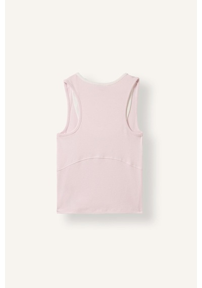 Defacto Çift Katman Görünümlü Slim Fit Ribana Crop Basic Atlet I7464ax26hspn688 Pembe-pn688