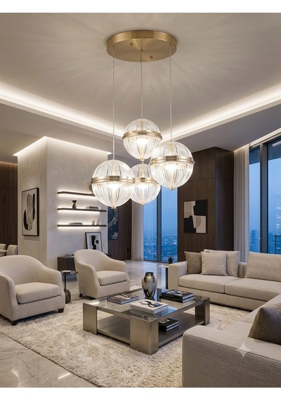 Ers Aydınlatma Küre Gold 4 Lü Led Avize 3 Renk İle Büyük Avantaj Altın-gold