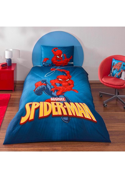 Spiderman Classical Tek Kişilik Pamuk Nevresim Takımı Çok renkli