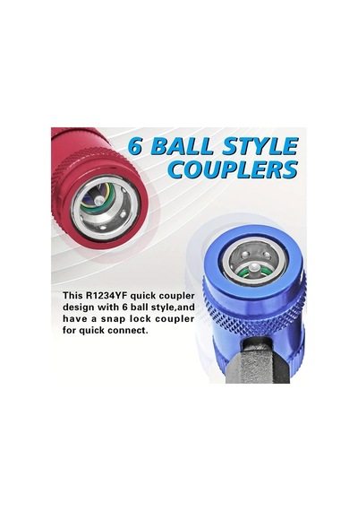 Wangxi R1234yf Soğutucu Hızlı Bağlantı Konnektör Adaptörleri Land Rover Jaguar Klima Manifold Ölçer Seti