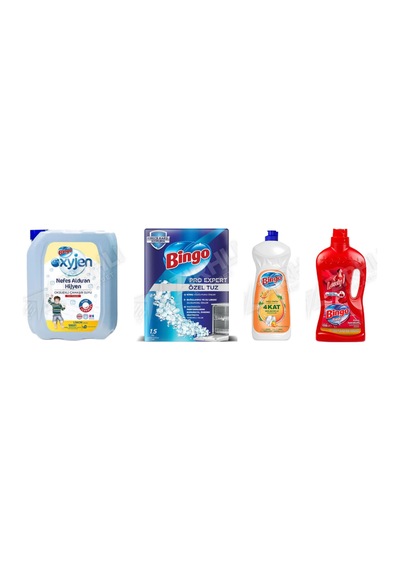 Bingo Çamaşır Suyu 4 Lt + Bulaşık + Bulaşık Deterjanı 650 Ml + Yüzey Tem. Fresh 2.5 Lt 4'lü Set Diğer