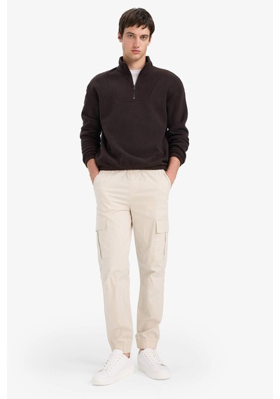 Defacto Boxy Fit Dik Yaka Yarım Fermuarlı Polar Sweatshirt E8632ax25wnbn116 Kahve Defacto Boxy Fit Dik Yaka Yarım Fermuarlı Polar Sweatshirt E8632ax25wnbn116 Kahve