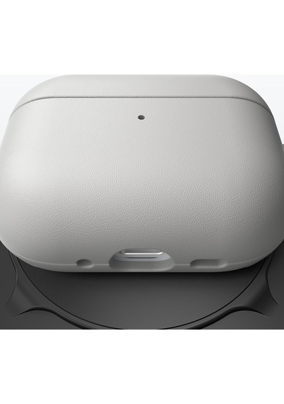 Apple Uyumlu AirPods Pro 3 Amazingthing Glamour Serisi Deri Tasarımlı Kapak Titanyum Titanyum