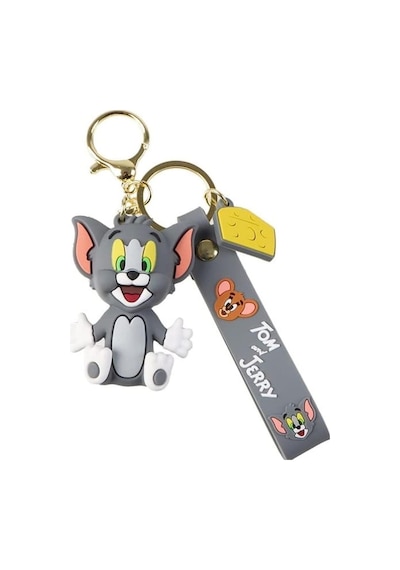 Tom Ve Jerry 3d Karakter İkili Silikon Anahtarlık