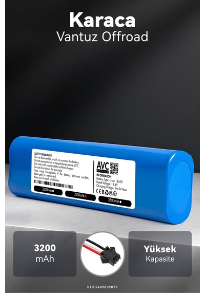 Karaca Vantuz Offroad 3200mah Robot Süpürge Bataryası K.k