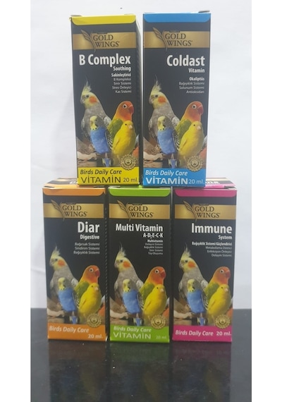 Gold Wings Gold Wings 5 Li Vitamin Seti Tüm Kuşlar Için
