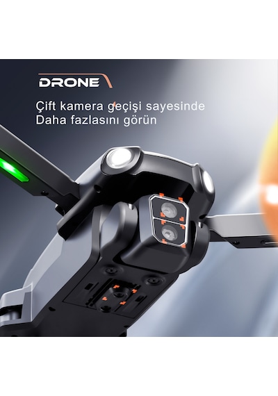 Piha S119 Drone Fırçasız Motor 2 Batarya & 30 Dakika Uçuş 1080P HD Kamera Engelden Kaçınma