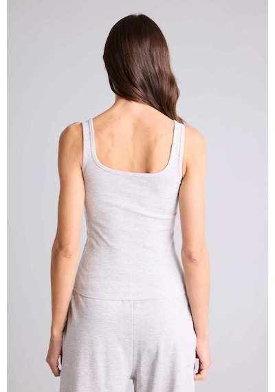 DeFacto Slim Fit Dar Kesim Basic Düz U Yaka Fitilli Kaşkorse Atlet E5540AX25SMGR93
