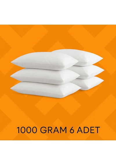 Handy 6lı Roll Pack Yastık Seti 1000 Gram 50x70 Cm Beyaz