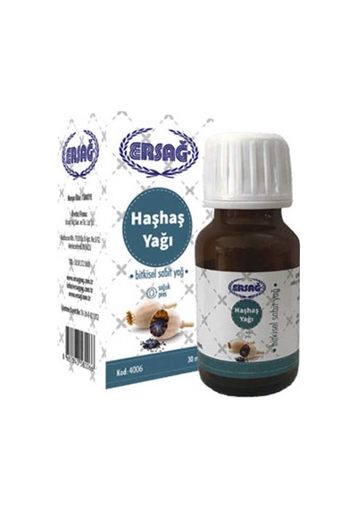 Ersağ Haşhaş Yağı Bitkisel Sabit Yağ  30 Ml.