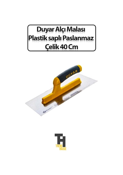 Duyar Alçı Malası Plastik Saplı Paslanmaz Çelik 40 Cm