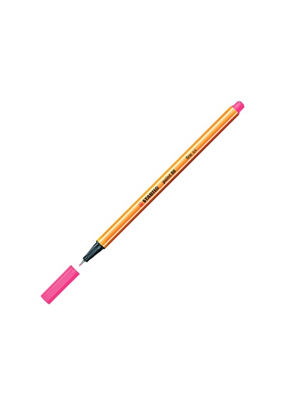 Stabilo Keçe Uçlu İnce Kalem 88 Point 0.4 Mm Fosforlu Kırmızı 88/040 Çok Renkli