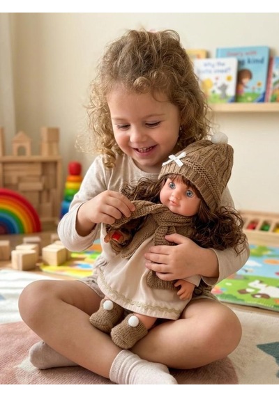 Lucia Girl Konuşan 35 Cm - Etkileşimli Kolları Bacakları Ve Kafası Et Kutulu Atkılı Oyuncak Bebek 36243727