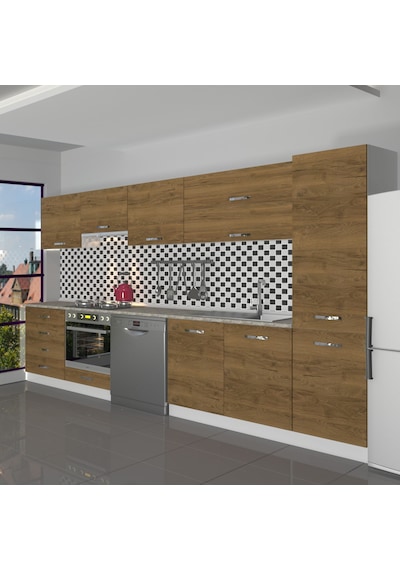 Decoraktiv Elite 325yq Ankastre Fırın Modüllü Mdf Hazır Mutfak Dolabı - Tezgah Dahil - Naturel Pera Meşe Decoraktiv Elite 325yq Ankastre Fırın Modüllü Mdf Hazır Mutfak Dolabı - Tezgah Dahil - Naturel Pera Meşe