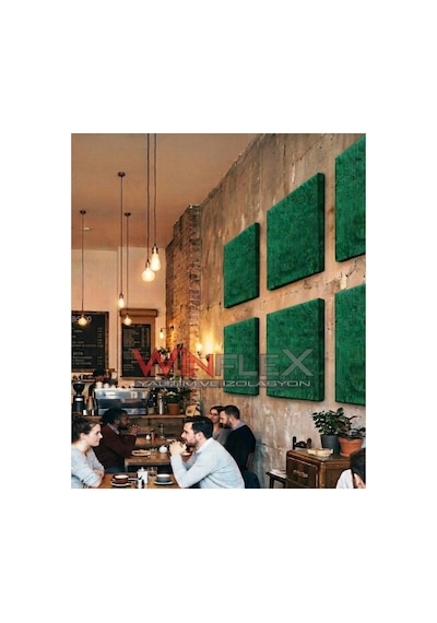 60x60cm - Akustik Kumaş Kaplı Panel Yeşil