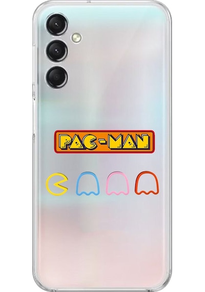 Samsung Galaxy A24 Uyumlu Şeffaf Kılıf 1 Pac-man Tasarımlı