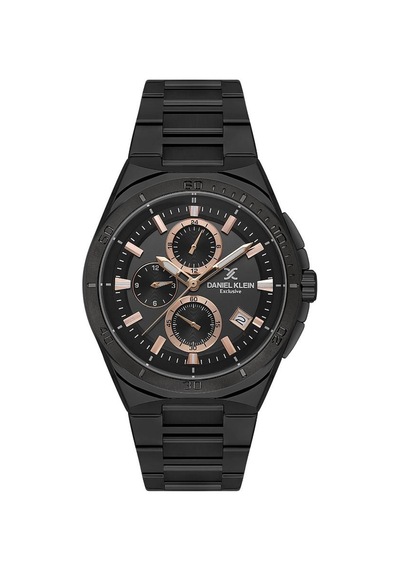 Daniel Klein Dk.1.13838-4 Exclusive Fonksiyonlar Aktif Çelik Kaplama Siyah Erkek Kol Saati