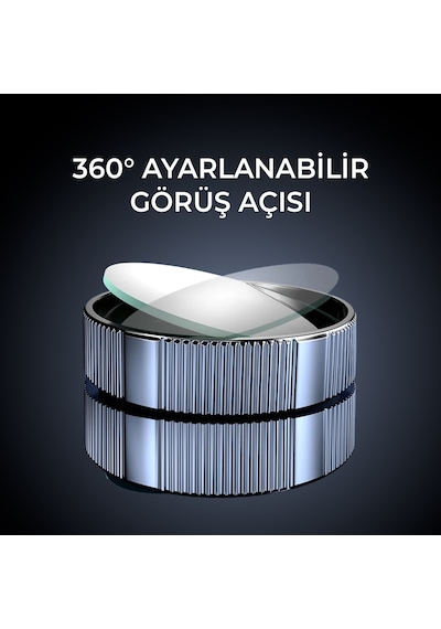 360 Derece Prizmatik Ayarlanabilir Vantuzlu Oto Kör Nokta Aynası Siyah