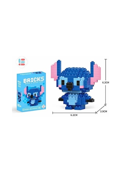 Stitch Ve Angel Figür Yapboz Puzzle 2'li Set Hobi Hediye Masaüstü