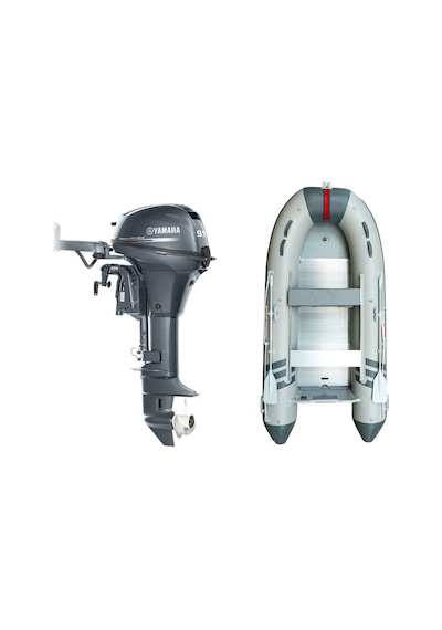 Marinport 3.30 Alüminyum Taban Şişme Bot + Yamaha 9.9 Hp Deniz Motoru