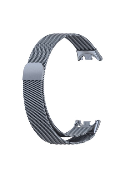 Kilifone - Xiaomi Mi Band 8 Uyumlu - Kordon Metal Kordon Krd-01 - Gri