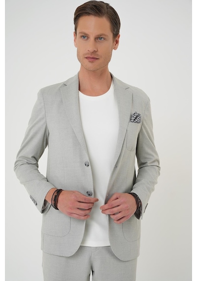 Efor Comfort Fit Mono Yaka Çift Yırtmaç Torba Cep Kendinden Desenli Casual Gri Ceket C 706 Gri Efor Comfort Fit Mono Yaka Çift Yırtmaç Torba Cep Kendinden Desenli Casual Gri Ceket C 706 Gri