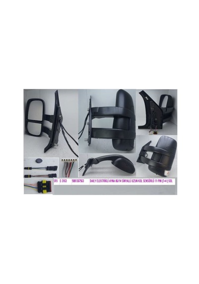 SPJ E-3163 Dış Dikiz Aynası Elektrikli Sinyalli Sol (Uzun Kol) Daily 06-14 (Sensörsüzdür)