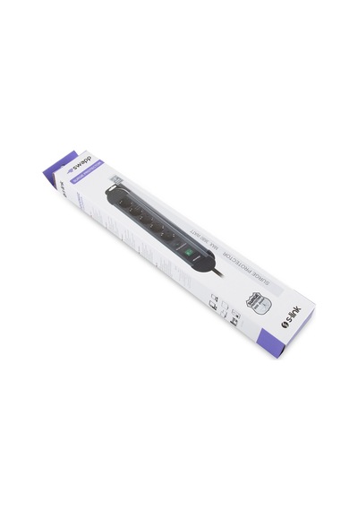 S-link Spgks05 1.5m 3g1.5mm2 900 Joule 5li Akım Kor. Gri Priz Çok