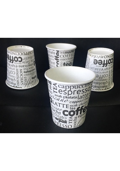 7 Oz Karton Bardak Yazı Desenli 3000 Adet 7 Oz Karton Bardak Yazı Desenli 3000 Adet