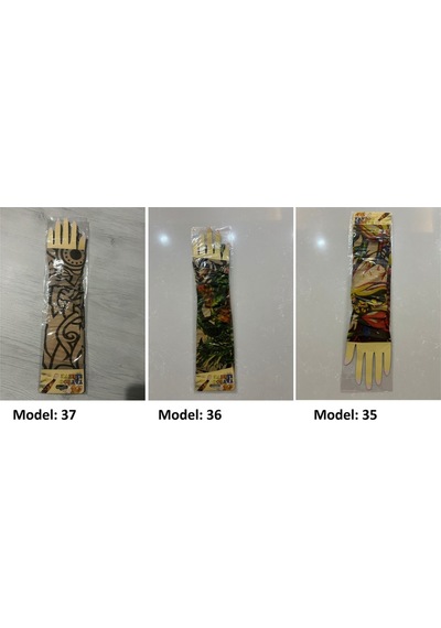 Giyilebilir Dövme 3 Çift 6 Adet Kol Çorap Dövmesi Sleeve Tattoo Set5