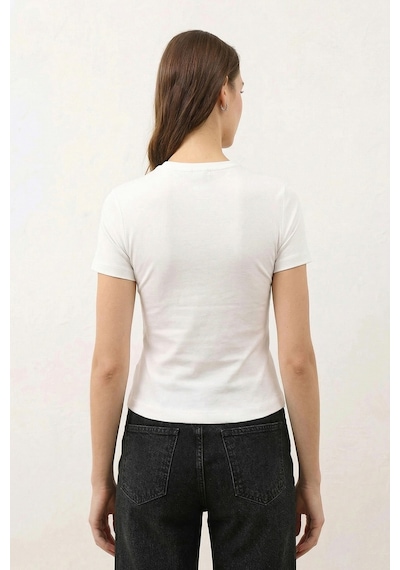 Antioch Kadın Basic T-shirt Beyaz