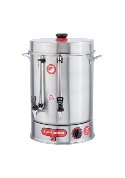 Işıkgaz Silverinox Metal Musluklu 60 Bardak Çay Makinesi 7 L Çay Potu
