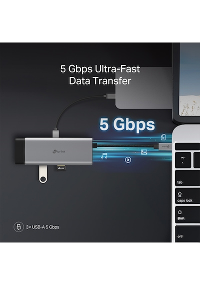Tp-link Uh7021c Usb Type-c 7-port Hub Hdmi - Sd Kart Okuyucu - Type-c - Usb 3.0 Dönüştürücü