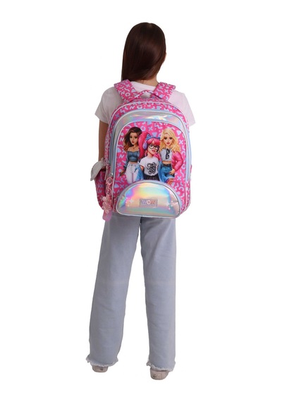 Wow Generation Kız Çocuk Girl Friends Baskılı Kırmızı İlkokul Ve Günlük Okul Sırt Çantası - W6059 - Dört Bölmeli
