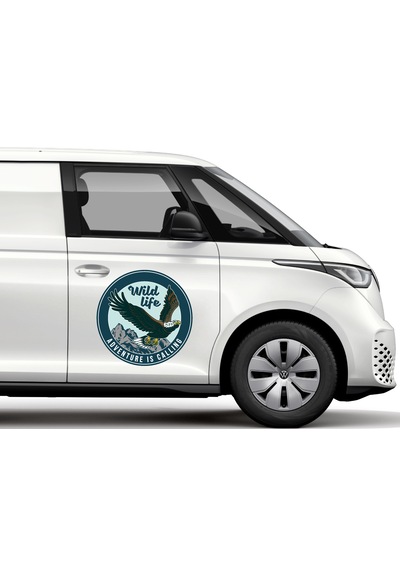 Kartal Vahşi Hayat Adventure Sticker - 4x4 Off Road Kamp Doğa Sticker- Araba Oto Cam Karavan Motosiklet Sticker - 02022 20x20 Cm