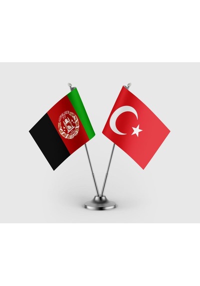 Afganistan Ve Türkiye Bayrağı İkili Saten Masa Bayrağı Takımı Diğer
