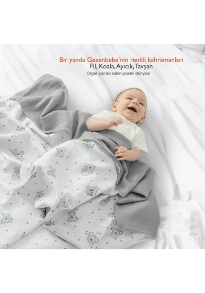 Gezenbebe Hero Müslin Bebek Battaniye 120x120 Pembe