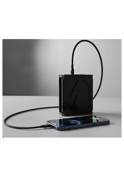 10.000 Mah Şarjmatik Dijital Göstergeli Dahili Power Bank 22.5w Kafe & Restorant Hızlı Şarj Seti Siyah