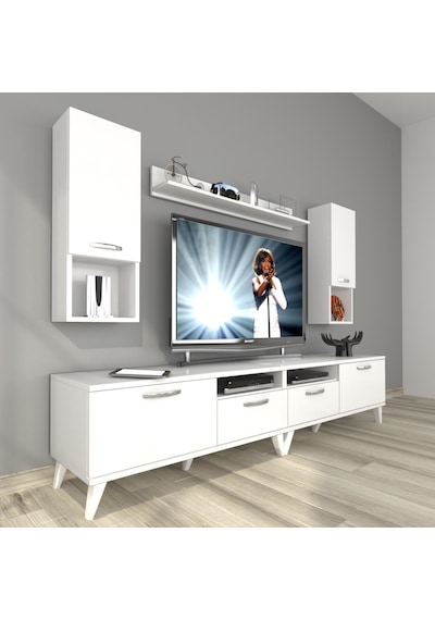 Decoraktiv Eko 5220da Mdf Retro Tv Ünitesi Tv Sehpası Beyaz