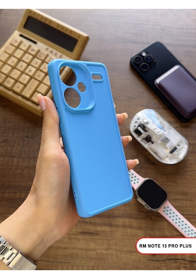 Redmi Note 13 Pro Plus Uyumlu Kamera Korumalı Darbeye Dayanıklı Renk Atmayan Keep Silikon Kılıf Mavi
