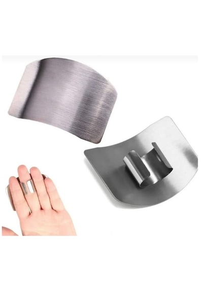 Parmak Koruyucu Güvenli Dilimleme Aparatı 1 Adet Sebze Ve Meyve Doğrama Aparatı Metal