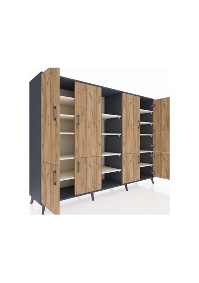 Hyperion Dolap 14 Raflı 8 Kapaklı 220x44x163 Antrasit-çam/aytaşı Antrasit-çam/aytaşı Hyperion Dolap 14 Raflı 8 Kapaklı 220x44x163 Antrasit-çam/aytaşı Antrasit-çam/aytaşı