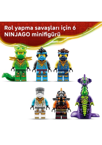 LEGO® NINJAGO® Kara Gemisi 71869 - 9 Yaş ve Üzeri Çocuklar için 3 Araç ve 6 Minifigür İçeren Oyuncak Yapım Seti (1214 Parça)