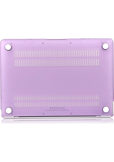 Ally Apple Uyumlu MacBook Pro 13 2020 A2251 A2289 A1706-A1708-A1989-A2159 Kristal Kapak Koruma Kılıf Mor