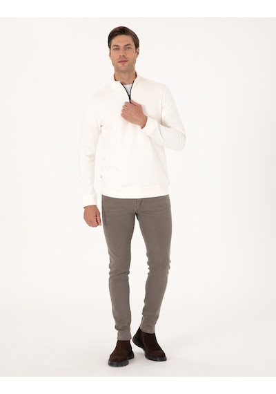 Pierre Cardin Erkek Ekru Sweatshirt 50314044-vr019 Ekru