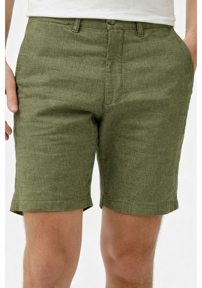Lacoste Men's Slim Fit Bermuda Shorts Erkek Dar Kesim Keten Bermuda Şort Yeşil