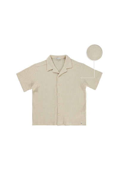 Civil Boys Basic Waffle 6-9 Yaş Gömlek - Kahverengi Sütlü Kahve