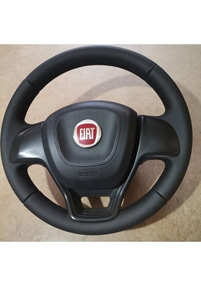 Fiat Doblo 2016 Sonrası Araca Özel Dikmeli Direksiyon Kılıfı Spor Model Siyah