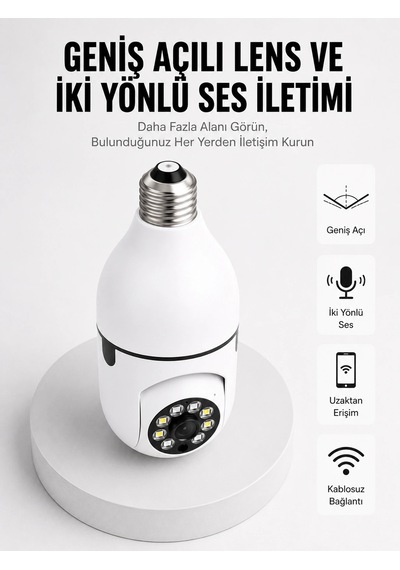 Mey İthalat Akıllı Güvenlik Kamerası Full Hd Görüntü Ve Gece Görüş Özellikli Yeni Nesil